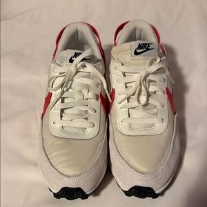 Nike Cream and Pink Athletic Shoes